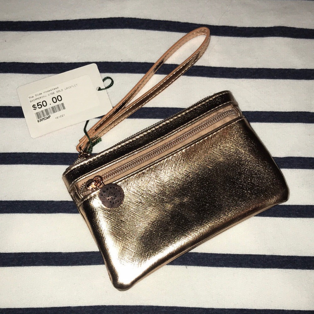 NWT Rose Gold Wristlet